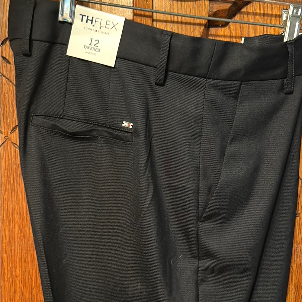 Tommy Hilfiger Black Tapered Pants size 12 nwt